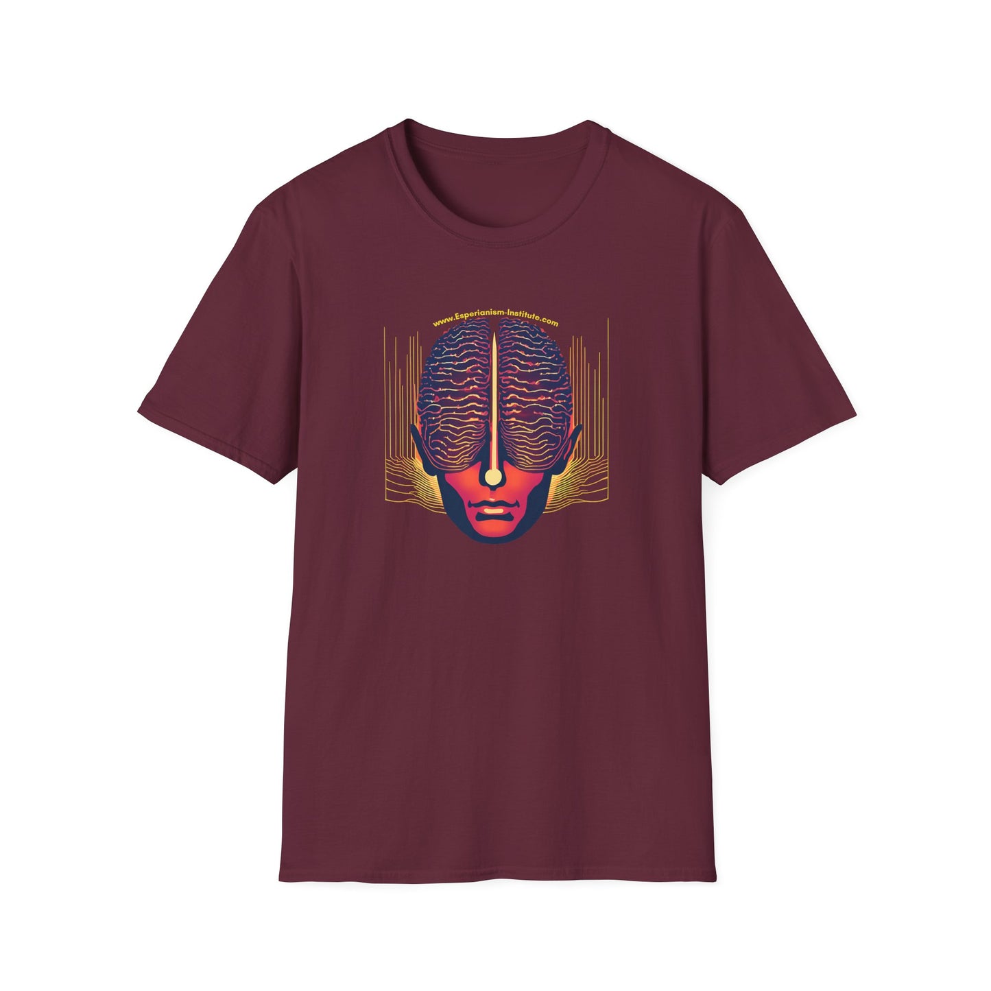 Vision Unisex Softstyle T-Shirt - Vibrant Brain Art Design