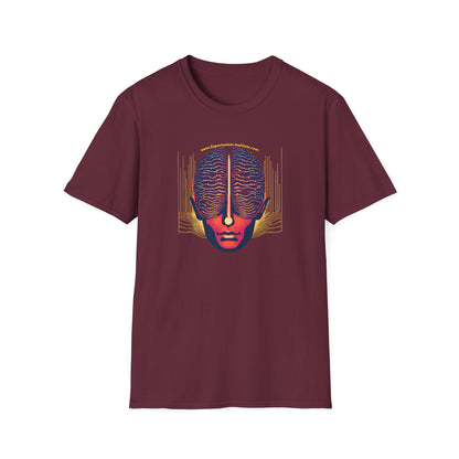 Vision Unisex Softstyle T-Shirt - Vibrant Brain Art Design
