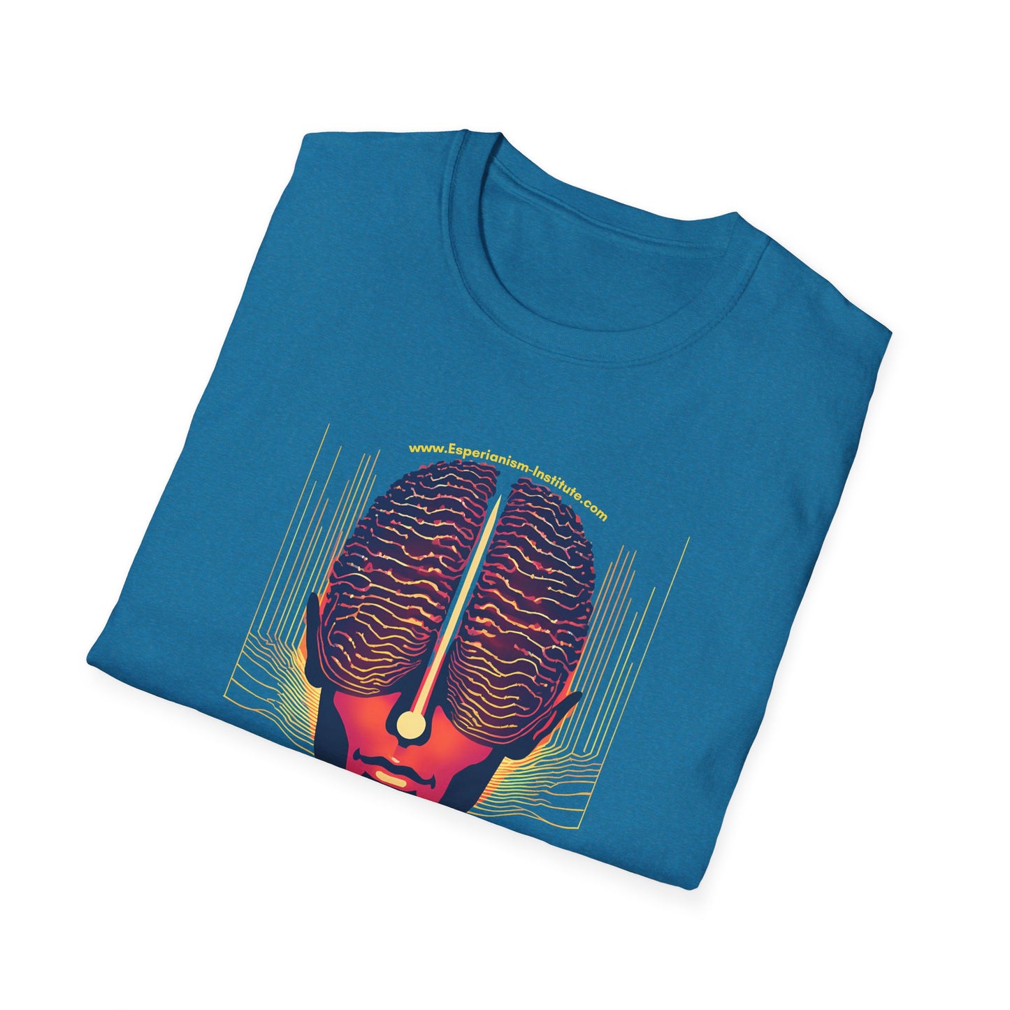 Vision Unisex Softstyle T-Shirt - Vibrant Brain Art Design