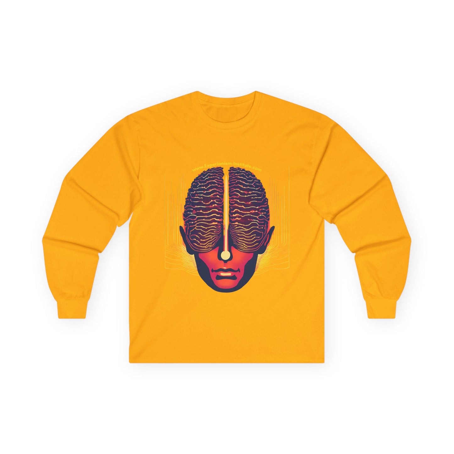 Neon Brain Art Unisex Long Sleeve Tee - Creative Mind Fashion