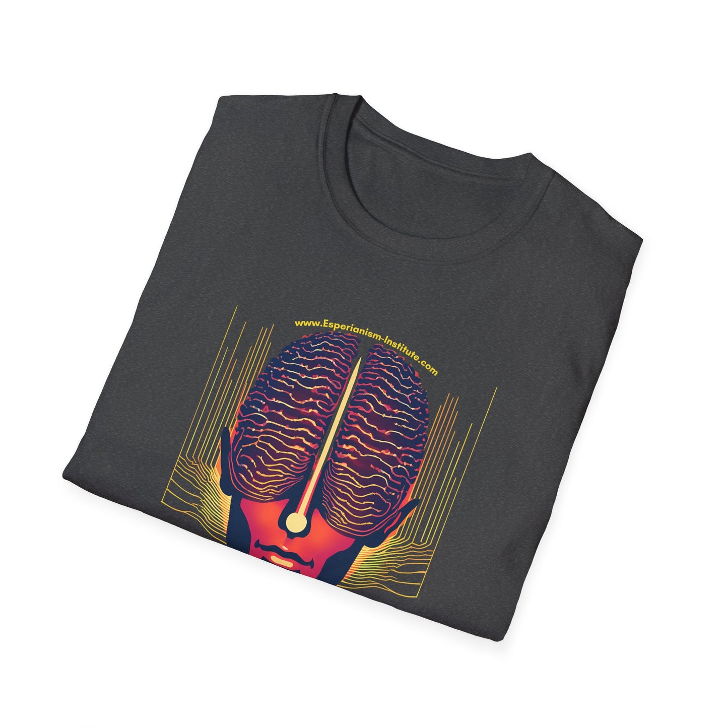 Vision Unisex Softstyle T-Shirt - Vibrant Brain Art Design
