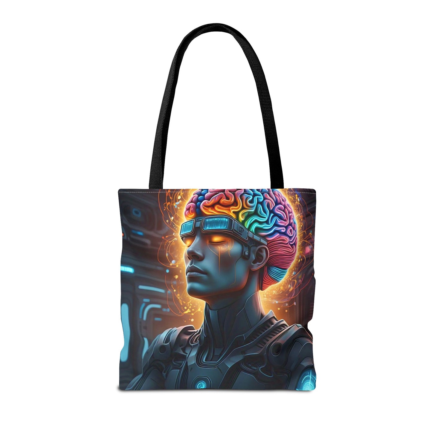 Futuristic Art Tote Bag - Stylish & Functional for Tech Lovers